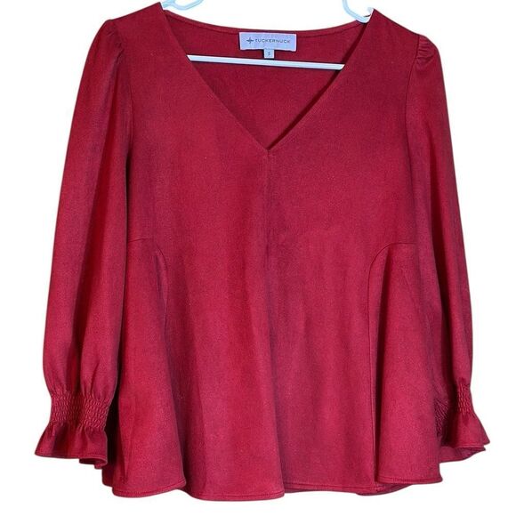 Tuckernuck Red Long Sleeve Top Size Small 📦 - Picture 1 of 7